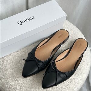 Quince Italian Leather Pointed Mule